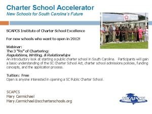 Charter School Accelerator New Schools for South Carolinas