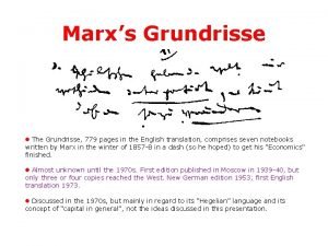 Grundrisse Grundrisse
