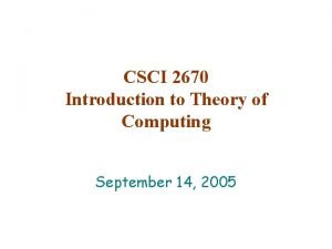 Csci 2670