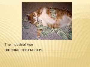 The Industrial Age OUTCOME THE FAT CATS THE