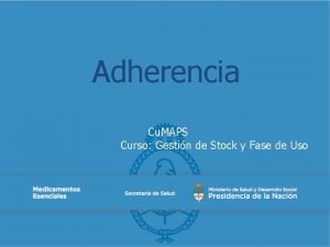 Adherencia Cu MAPS Curso Gestin de Stock y