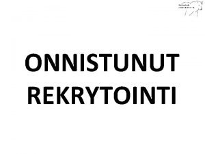 Onnistunut rekrytointi