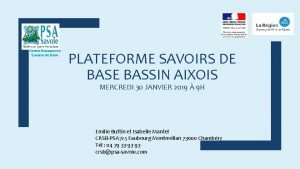 Centre Ressources Savoirs de Base PLATEFORME SAVOIRS DE