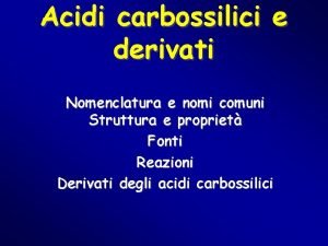 Acidi dicarbossilici