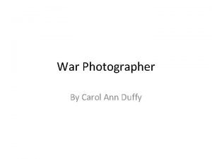 War photographer analysis