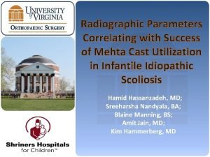 Radiographic Parameters Correlating with Success of Mehta Cast