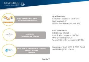 Qualifications Bachelors degree in Electronic Engineering UP Master