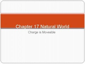 Chapter 17 Natural World Charge is Moveable Objectives
