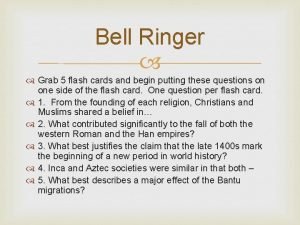 Flash cards with bell Flash cards with bell