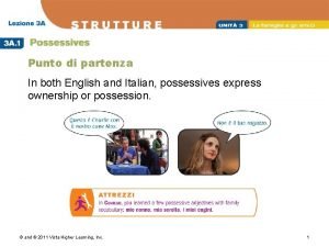 Punto di partenza In both English and Italian