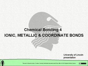 Coordinate ionic bond