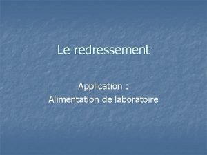 Redressement mono alternance