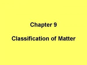 Classification of matter quiz