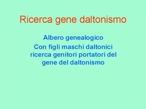 Albero genealogico daltonismo