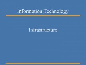 Information Technology Infrastructure Infrastructure Scope Network Voice Infrastructure