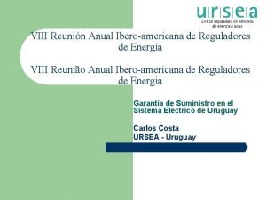 VIII Reunin Anual Iberoamericana de Reguladores de Energa