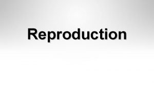 Reproduction Reproduction All living things Reproduce Unlike other