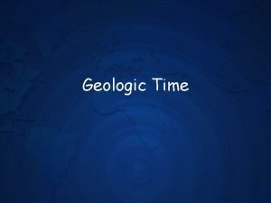 Geologic time scale in a calendar year