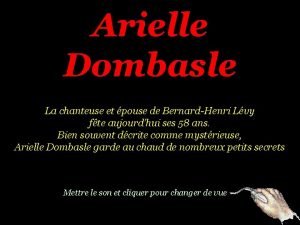 Arielle dombasle jeune