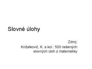 Riešene slovne úlohy o pohybe