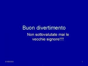 Buon divertimento