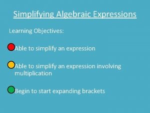 Learning objectives of algebraic expressions class 8