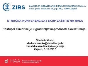 STRUNA KONFERENCIJA I SKUP ZATITE NA RADU Postupci