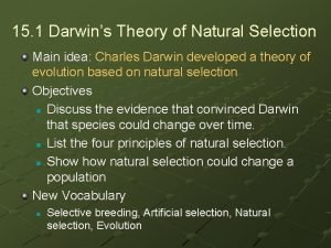 15 1 Darwins Theory of Natural Selection Main