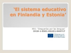 Sistema educativo estonia