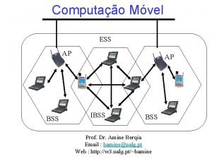 Computao Mvel ESS AP BSS AP IBSS Prof