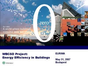 WBCSD Project Energy Efficiency in Buildings EURIMA May