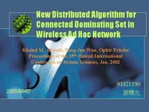 New Distributed Algorithm for Connected Dominating Set in