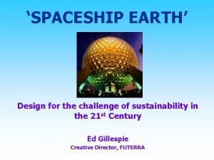 Spaceship earth concept in sustainability