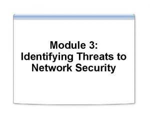 Module 3: information and network security