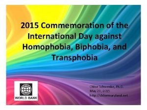 2015 Commemoration of the International Day against Homophobia