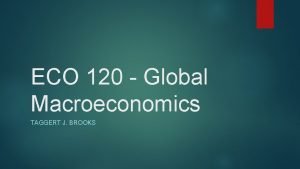 ECO 120 Global Macroeconomics TAGGERT J BROOKS Module
