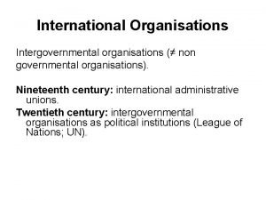 Organisation Organisation