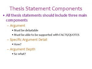 Example of thesis statement