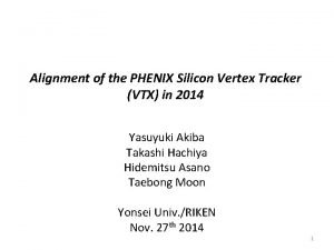 Alignment of the PHENIX Silicon Vertex Tracker VTX