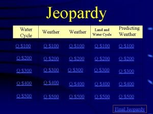 Water cycle jeopardy