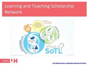 Learning and Teaching Scholarship Network The Teaching Centre