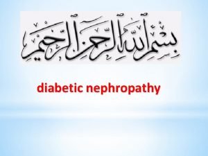 diabetic nephropathy Epidemiology of chronic kidney disease in