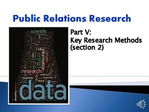 Public relations research methods