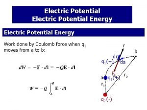 Potential energy of an electric field