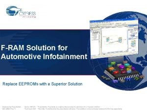 FRAM Solution for Automotive Infotainment Replace EEPROMs with