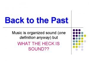 Organized sound definition