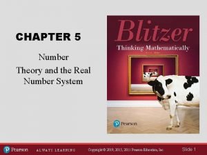 CHAPTER 5 Number Theory and the Real Number