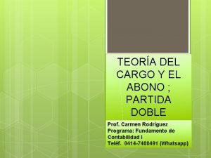 Teoría del cargo y del abono