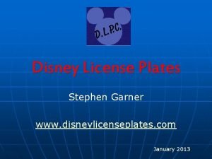 Disney License Plates Stephen Garner www disneylicenseplates com