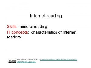 Internet reading Skills mindful reading IT concepts characteristics